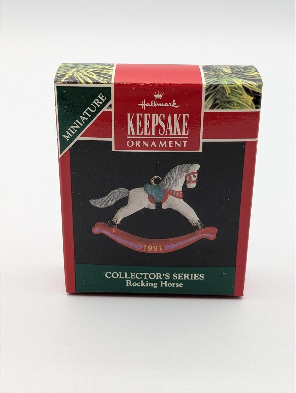 Hallmark Keepsake Rocking Horse Miniature Ornament 1991, 4th in Series, New
